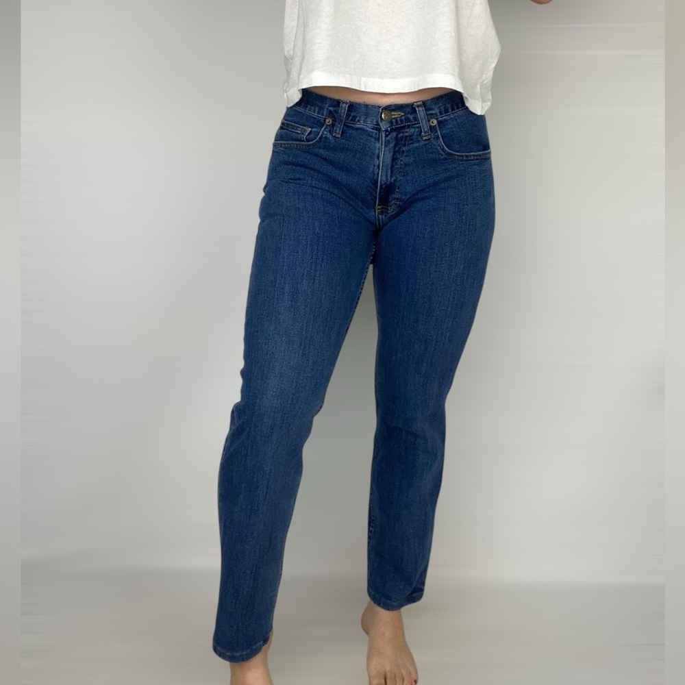 DEARBORN Slim Straight Denim‎ Jeans Dark Wash Mid Rise Casual Western